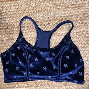 Aerie Blue Velvet Stars Lined Bra